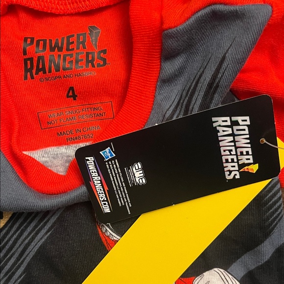 Power Ranger Kids Pajama Set - Red and Gray - Picture 2 of 4